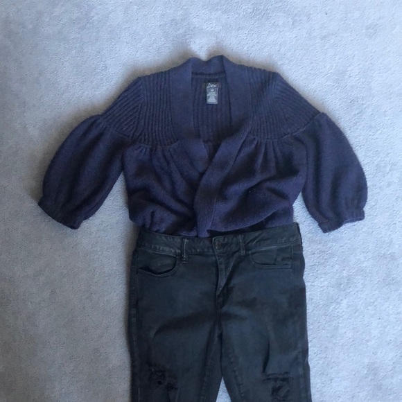 Babydoll puff sleeve cardigan - Picture 1 of 8